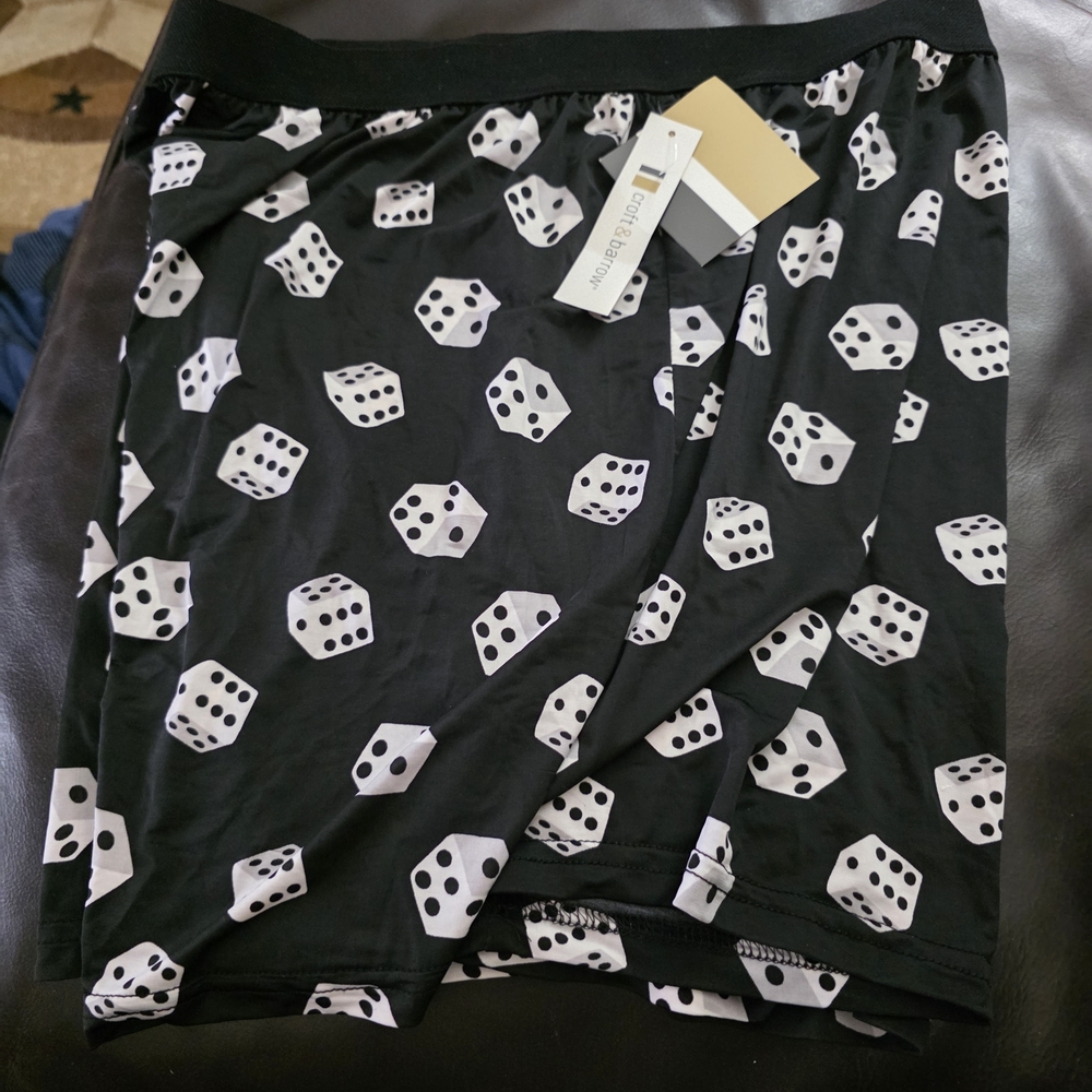 Kohl's Black and White Dice Print  Boxers